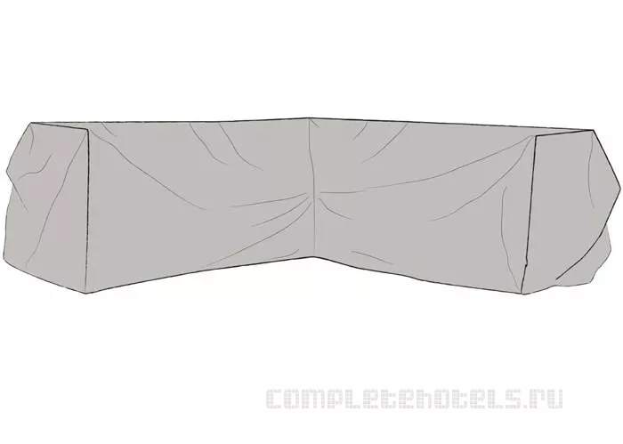 Чехол для угловой софы 255/255, серый