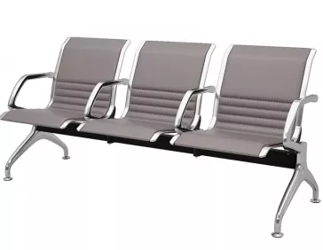 Хромированные 3-х местные секции для зала ожидания