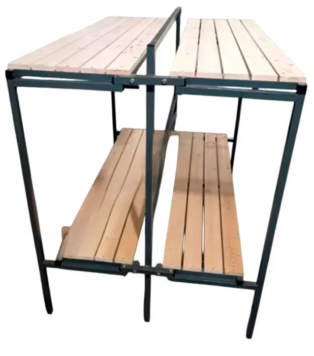 Нары складные двухъярусные двухсторонние металлические Нары складные двухъярусные двухсторонние металлические