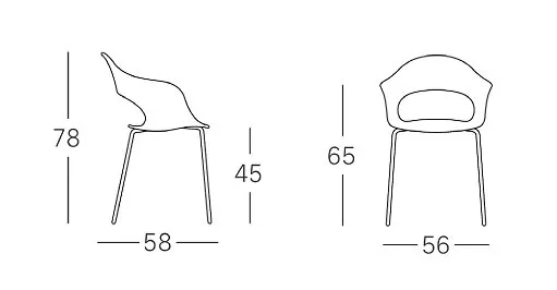 Итальянский пластиковый стул на металлическом каркасе Итальянский пластиковый стул на металлическом каркасе