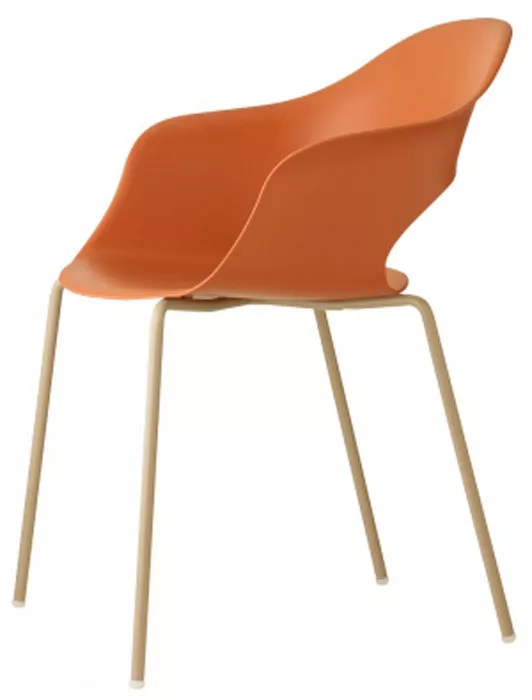 Итальянский пластиковый стул на металлическом каркасе