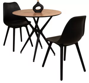 Обеденная группа из пластика черный/белый купить