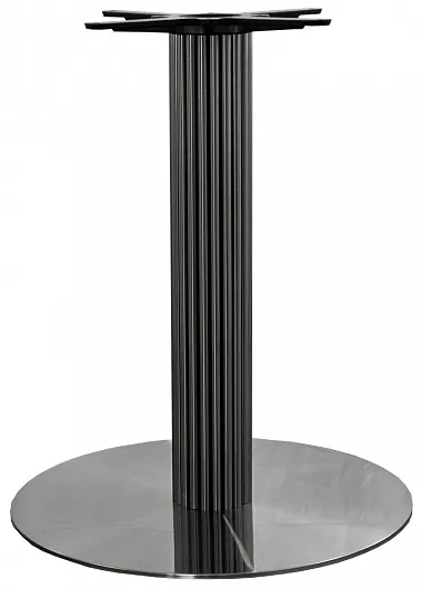 Стильное подстолье для стола до 90 см из полированной стали