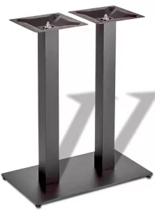 Усиленное металлическое подстолье для стола двойное, черное