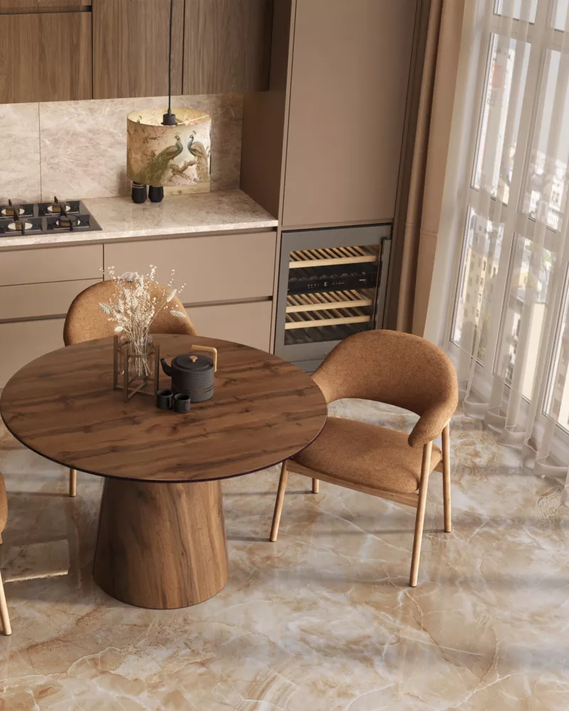 Стол круглый Стивенсон 120 столешница HPL дуб вотан Стол круглый Стивенсон 120 столешница HPL дуб вотан