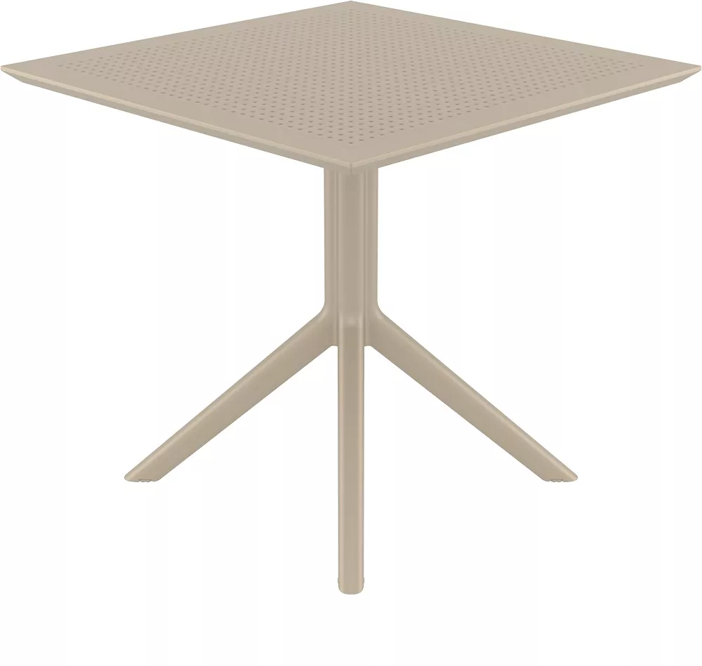 Квадратные пластиковые столы для кафе 80х80 см Турция, бежевый Квадратные пластиковые столы для кафе 80х80 см Турция, бежевый