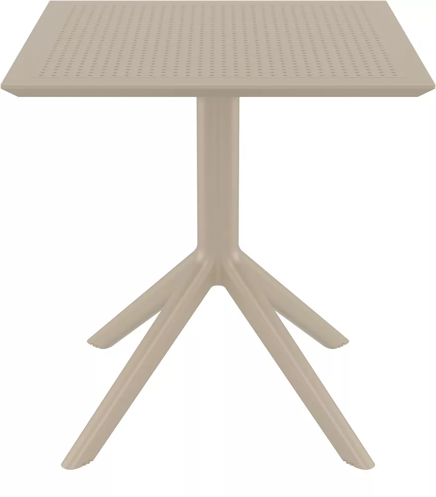 Пластиковый стол квадратный для уличных кафе Турция 70см, бежев Пластиковый стол квадратный для уличных кафе Турция 70см, бежев