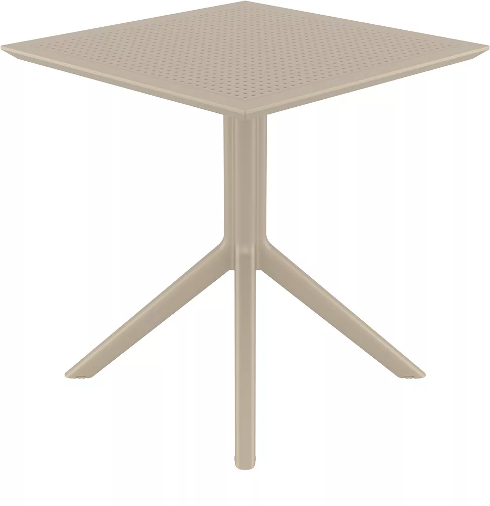 Пластиковый стол квадратный для уличных кафе Турция 70см, бежев Пластиковый стол квадратный для уличных кафе Турция 70см, бежев