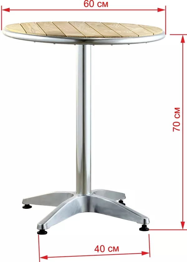 Алюминиевый круглый стол для кафе с массивом ясеня. Купить! Алюминиевый круглый стол для кафе с массивом ясеня. Купить!