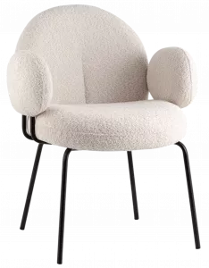 Мягкое кресло на металлокаркасе велюр бежевый