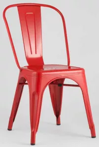 Металлические стулья для кафе купить недорого, красные