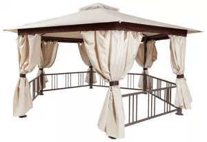 Садовый шатер 3х4 беседка для дачи, светло-коричневый