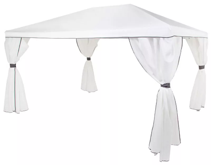 Белая беседка 3х4 из полиэстера