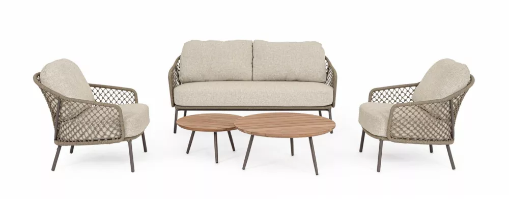 Диван двухместный плетеный с подушками Диван двухместный плетеный с подушками