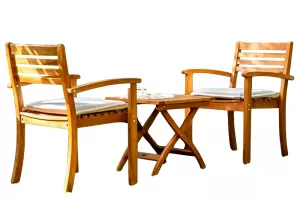 Складная садовая мебель из акации и металла обеденная