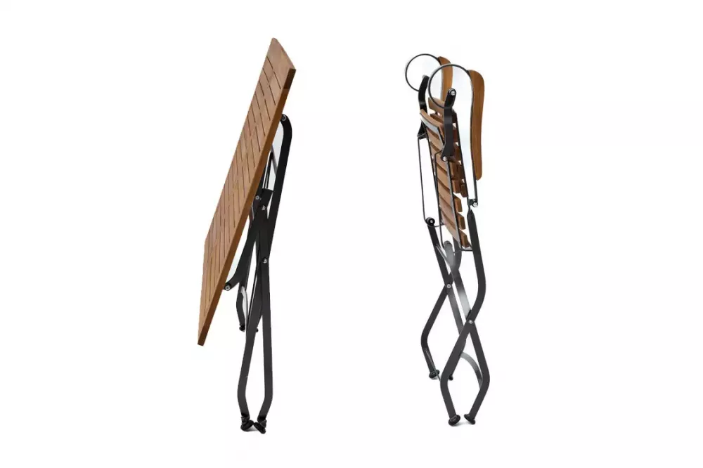 Садовая уличная складная мебель из акации и металла Садовая уличная складная мебель из акации и металла