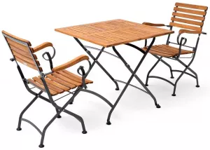 Комплект деревянной плетеной мебели из акации