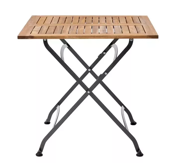 Стол из акации складной на металлокаркасе 80 см Стол из акации складной на металлокаркасе 80 см