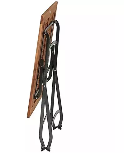 Стол из акации складной на металлокаркасе 80 см Стол из акации складной на металлокаркасе 80 см