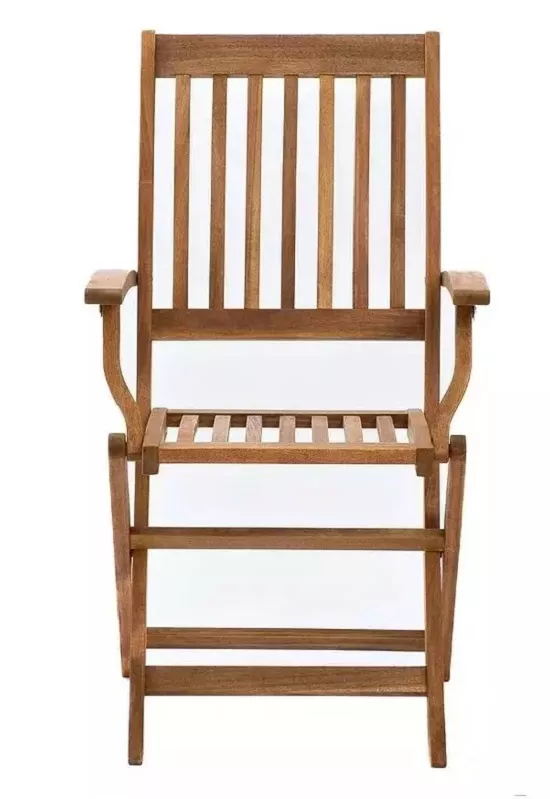 Складной деревянный стул из акации со спинкой и подлокотниками Складной деревянный стул из акации со спинкой и подлокотниками