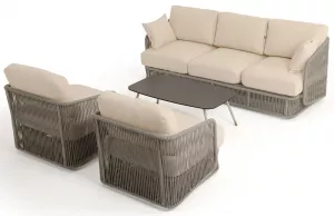 Мебель из искусственного ротанга лаунж зона, коричневый. Купить!