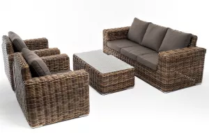 Плетеная мебель из искусственного ротанга группа с диваном