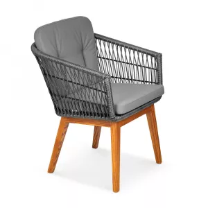 Коричневое штабелируемое кресло из искусственного ротанга