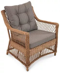 Кресло из искусственного ротанга с подушкой для улицы