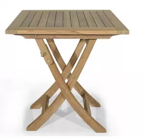 Садовый стол из тика на алюминиевом каркасе, круглый