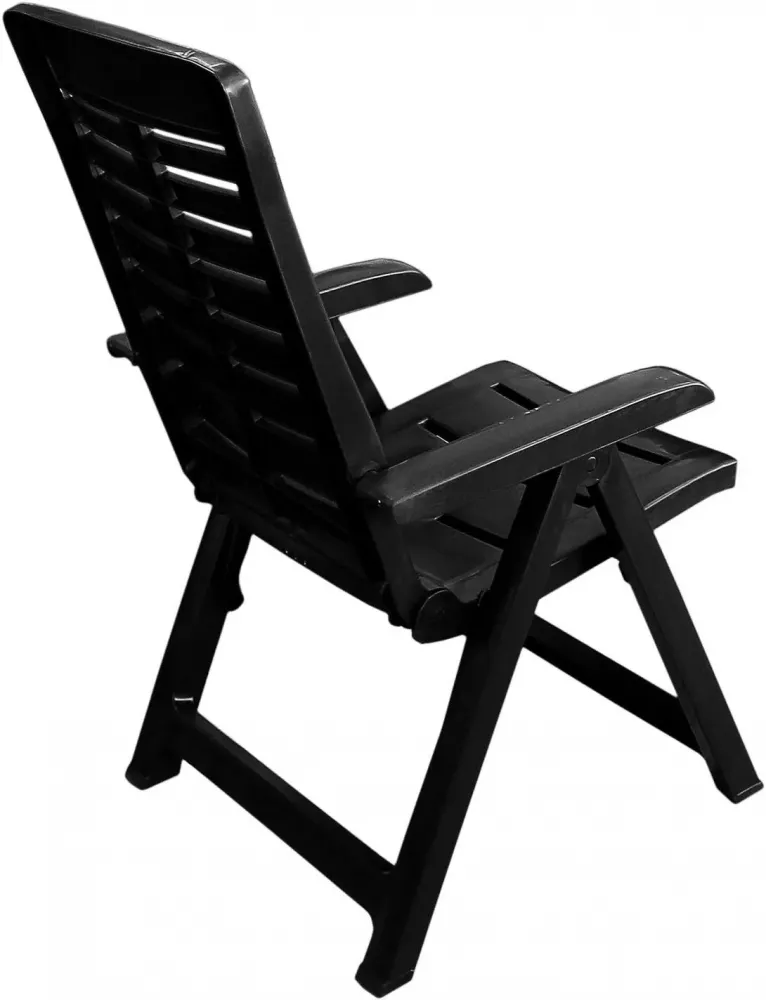 Складное пластиковое кресло с регулировкой спинки. Италия Складное пластиковое кресло с регулировкой спинки. Италия