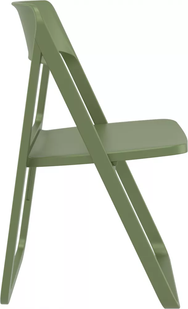 Пластиковые складные стулья со спинкой для кафе, оливковый Пластиковые складные стулья со спинкой для кафе, оливковый