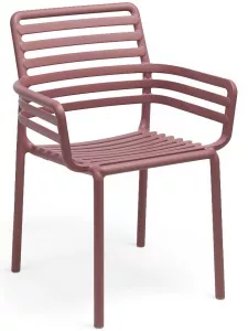 Складные пластиковые стулья с имитацией дерева, коричневый