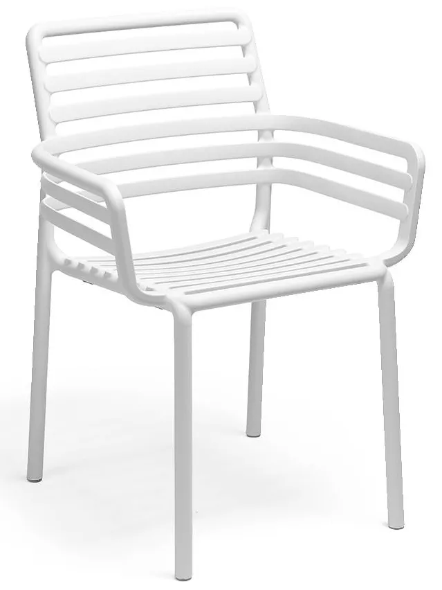 Кресло пластиковое, белый Италия для уличных кафе