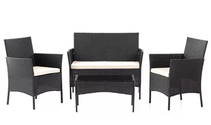 Пластиковая мебель под ротанг уличная комплект 4 предмета Пластиковая мебель под ротанг уличная комплект 4 предмета