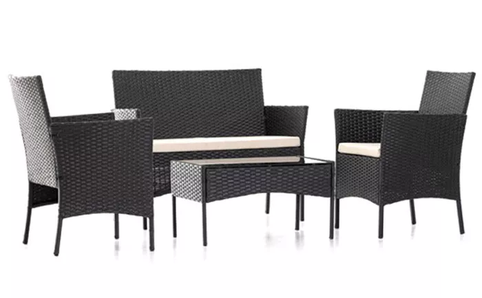 Пластиковая мебель под ротанг уличная комплект 4 предмета Пластиковая мебель под ротанг уличная комплект 4 предмета
