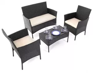 Пластиковая мебель для кухни капучино/черный недорого