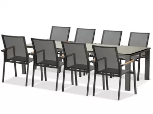 Комплект алюминиевый для отдыха кресло с пуфом, бежевый