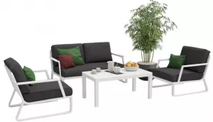 Комплект трансформер алюминиевый с тиковым столиком