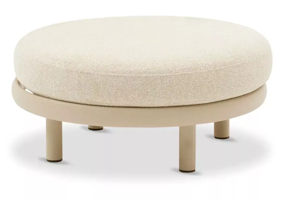 Комплект алюминиевый для отдыха кресло с пуфом, бежевый Комплект алюминиевый для отдыха кресло с пуфом, бежевый