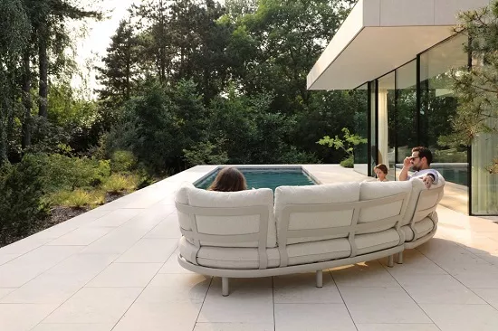 Комплект для отдыха на металлокаркасе, бежевый Комплект для отдыха на металлокаркасе, бежевый