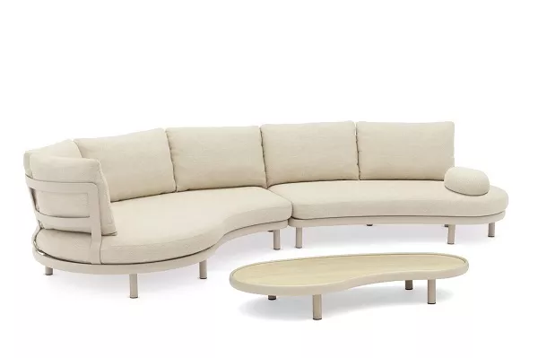 Комплект для отдыха на металлокаркасе, бежевый