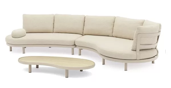 Комплект для отдыха на металлокаркасе, бежевый Комплект для отдыха на металлокаркасе, бежевый