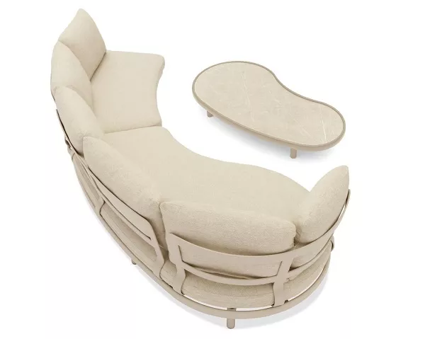 Комплект для отдыха на металлокаркасе, бежевый Комплект для отдыха на металлокаркасе, бежевый