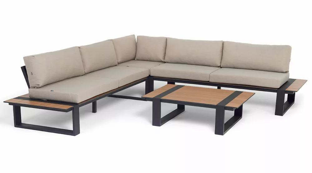 Модульная лаунж-зона из алюминия, цвет бежевый. Купить!