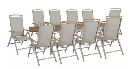 Обеденный комплект на металлокаркасе, бежевый