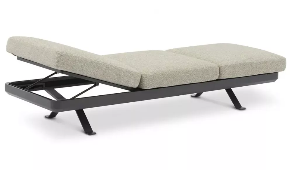 Угловая уличная мебель из алюминия и тика, модульная Угловая уличная мебель из алюминия и тика, модульная