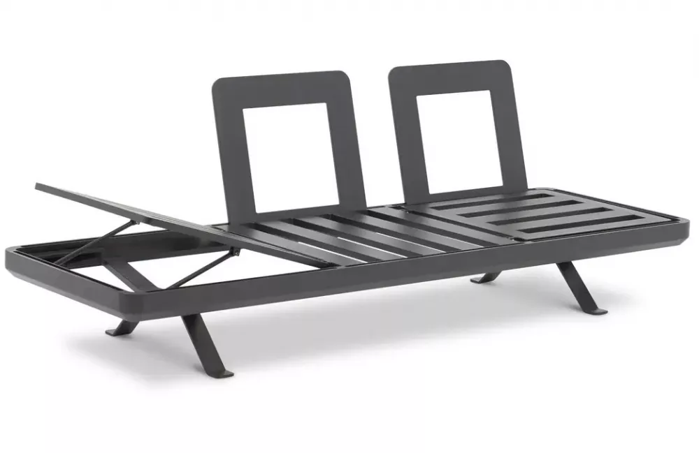 Угловая уличная мебель из алюминия и тика, модульная Угловая уличная мебель из алюминия и тика, модульная