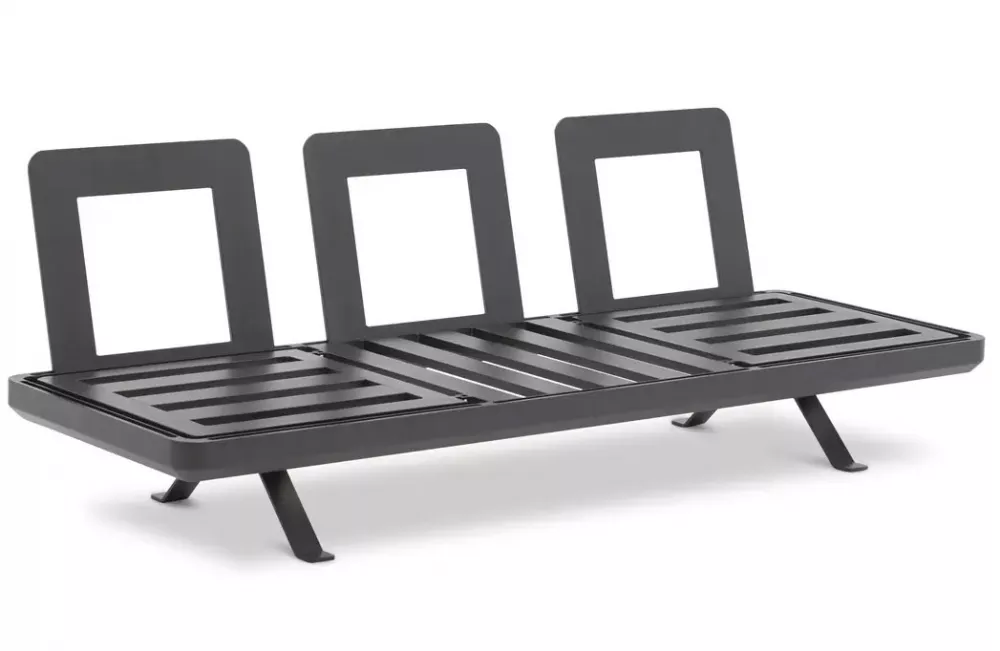 Угловая уличная мебель из алюминия и тика, модульная Угловая уличная мебель из алюминия и тика, модульная