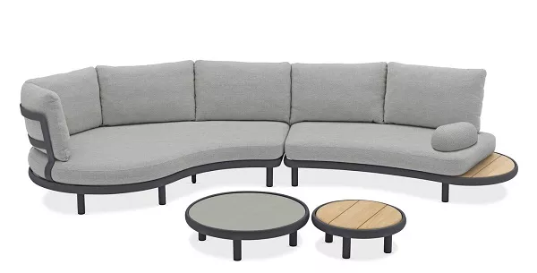 Уличный комплект для отдыха из алюминия, антрацит