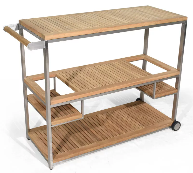 Сервировочный стол для улицы из тика тележка купить недорого